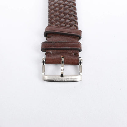 Tom Ford N.001 TFT001003 00276 SS & Leather QZ Watch with Black Dial