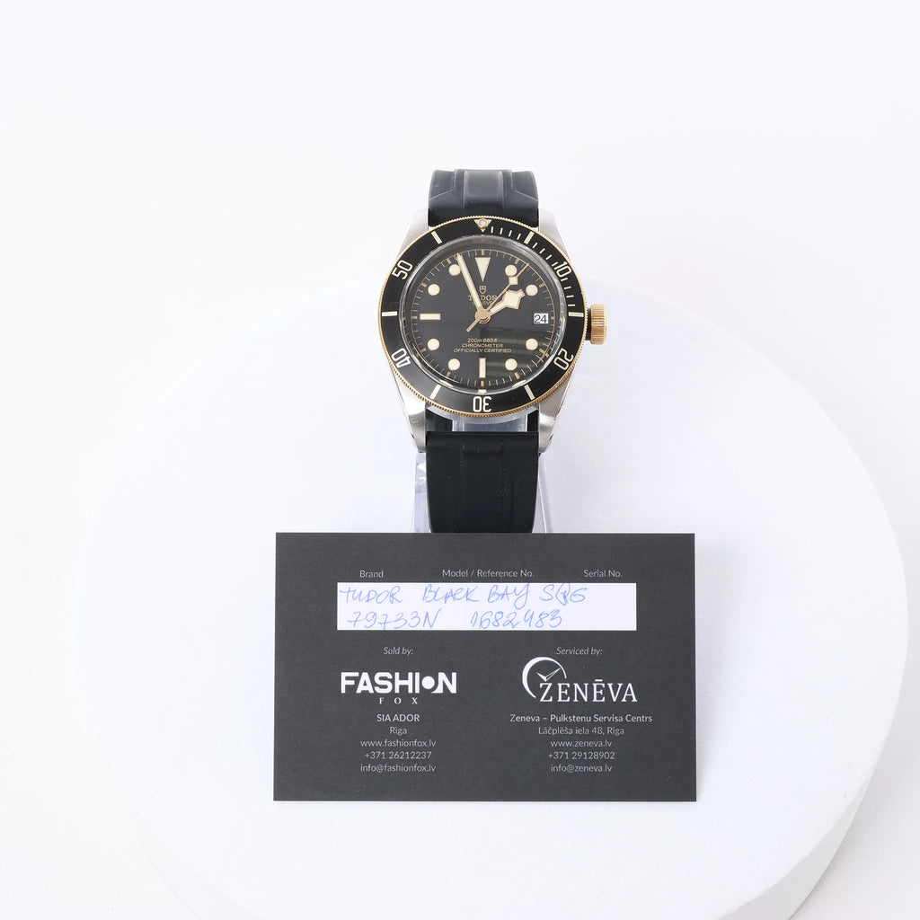Tudor Black Bay S&G 79733N 1682483 SS Rubber x SS AT Watch with Black Dial