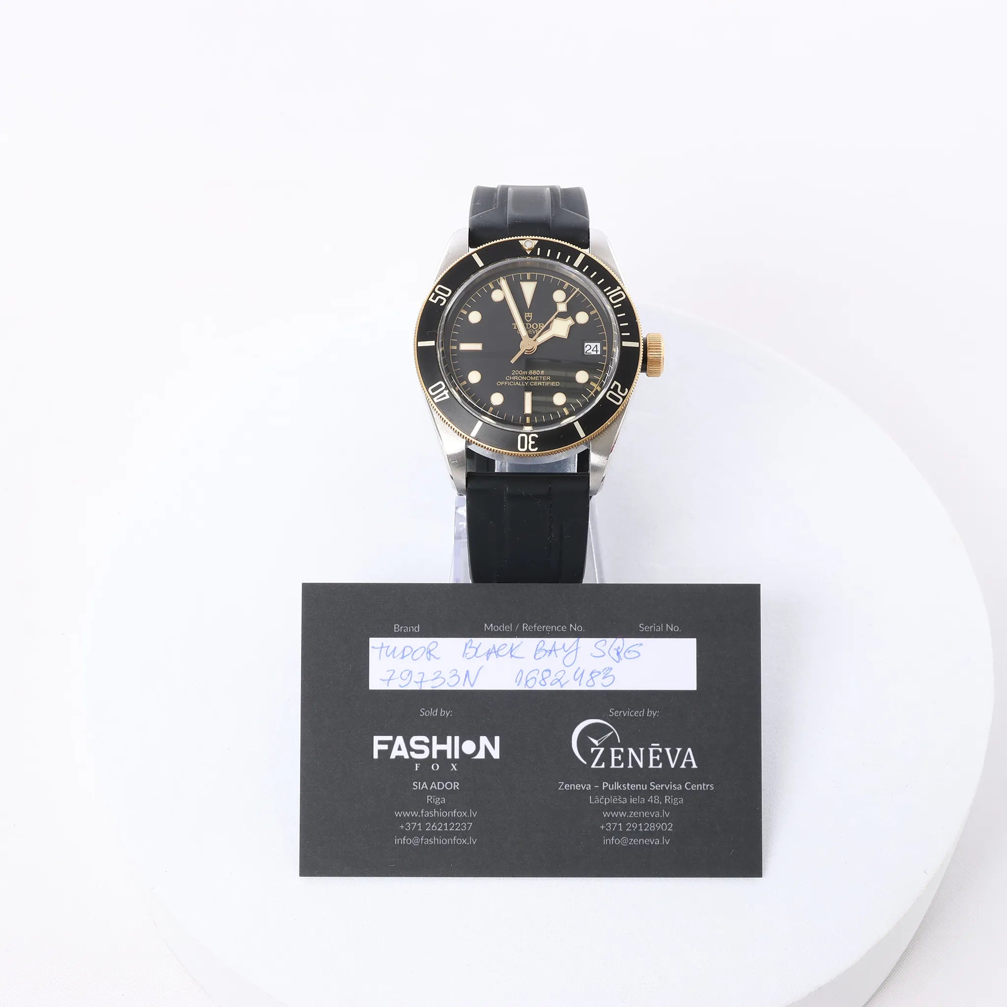 Tudor Black Bay S&G 79733N 1682483 SS Rubber x SS AT Watch with Black Dial
