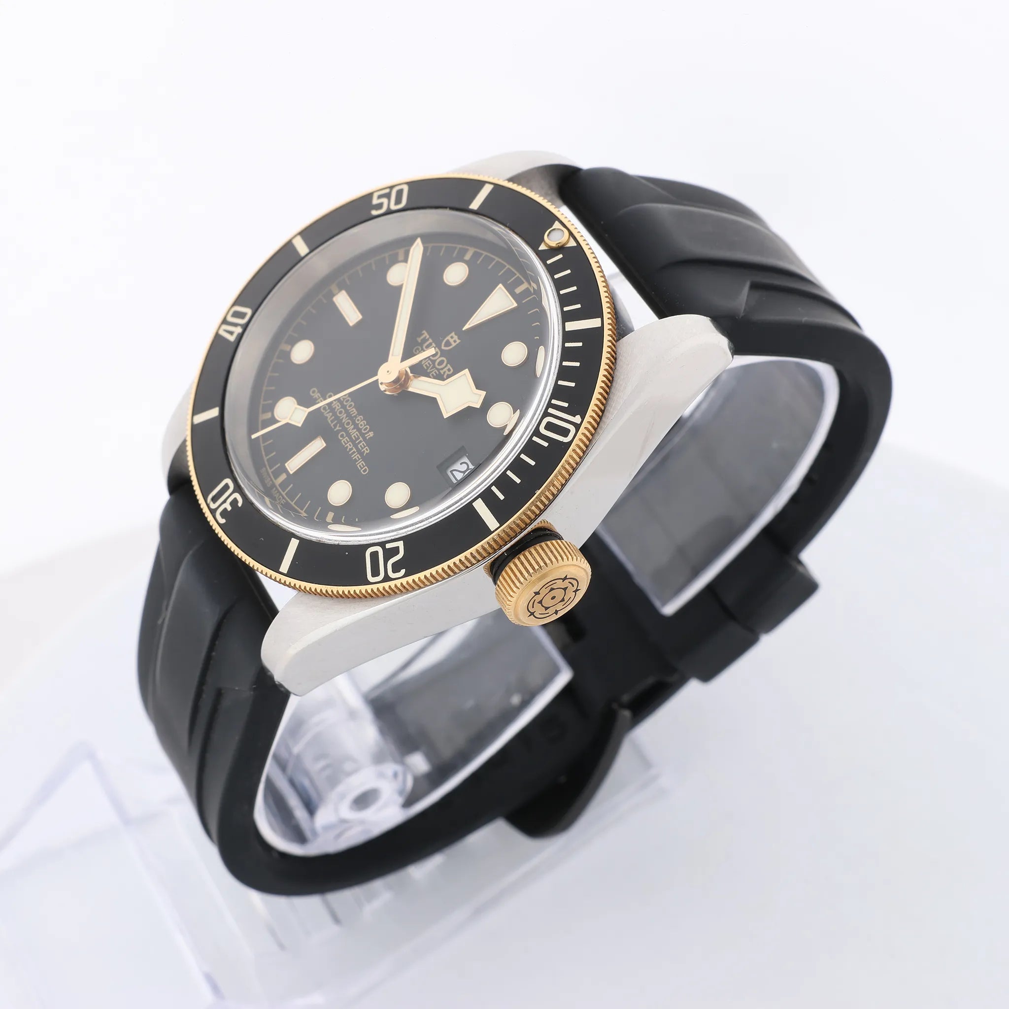 Tudor Black Bay S&G 79733N 1682483 SS Rubber x SS AT Watch with Black Dial