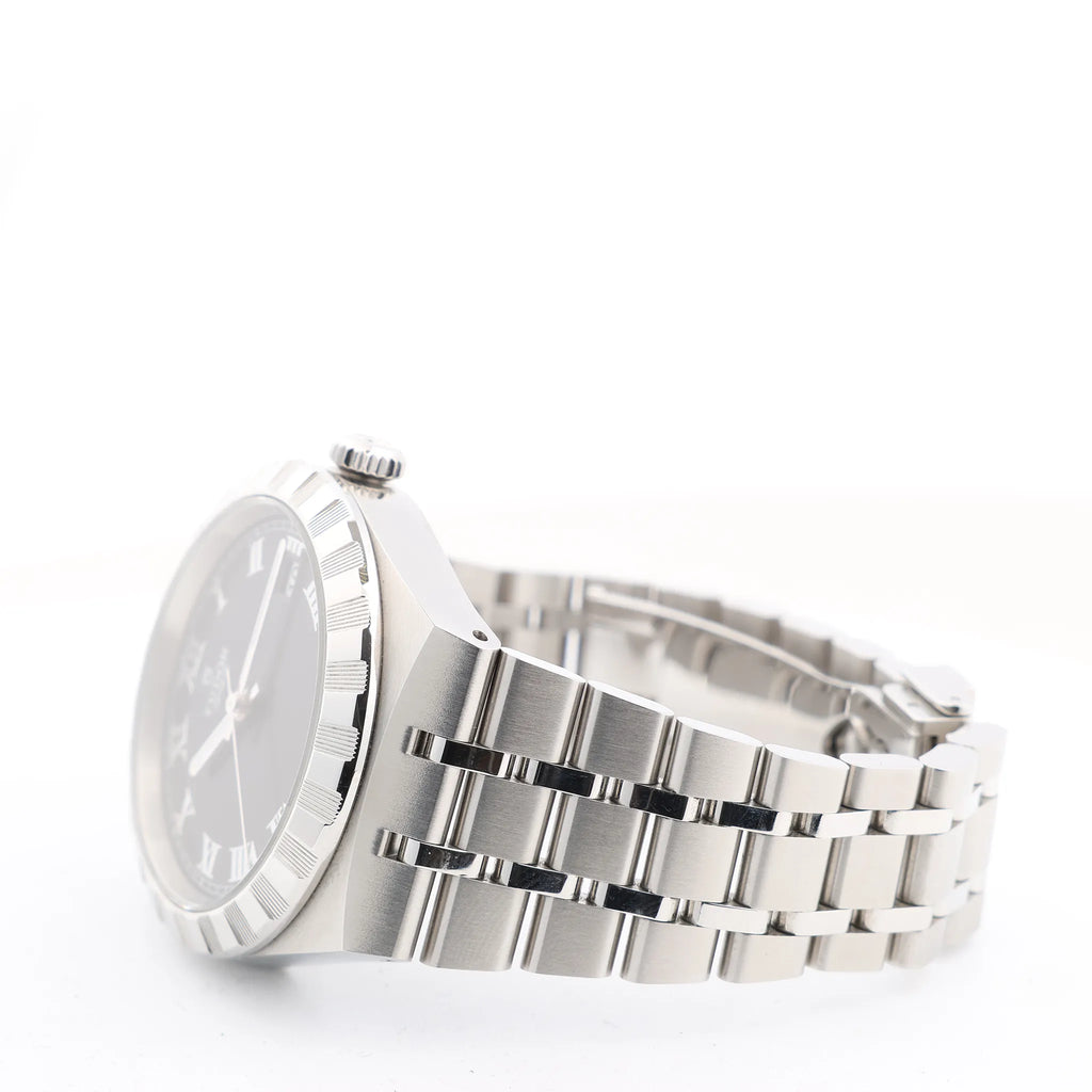 Tudor Royal 28500 50DM441 SS AT Black Dial Watch with Black Dial
