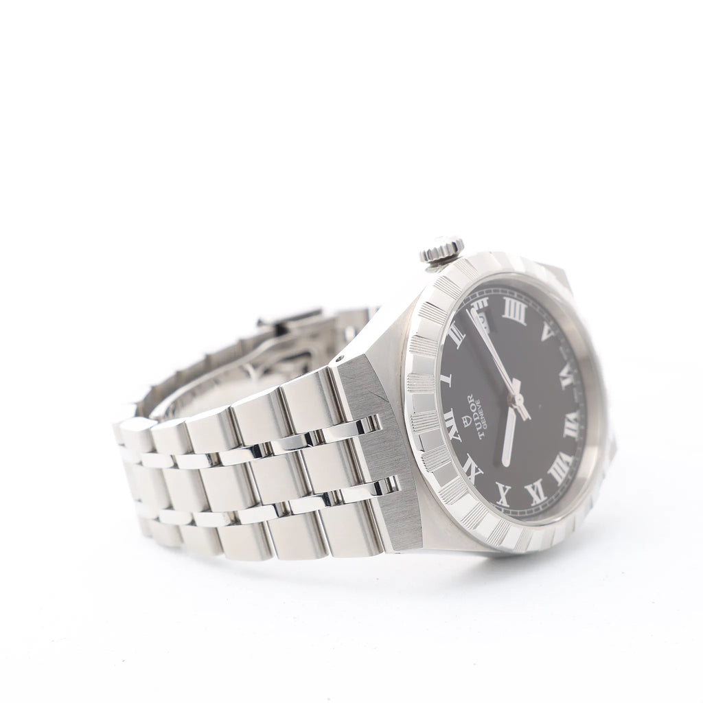 Tudor Royal 28500 50DM441 SS AT Black Dial Watch with Black Dial