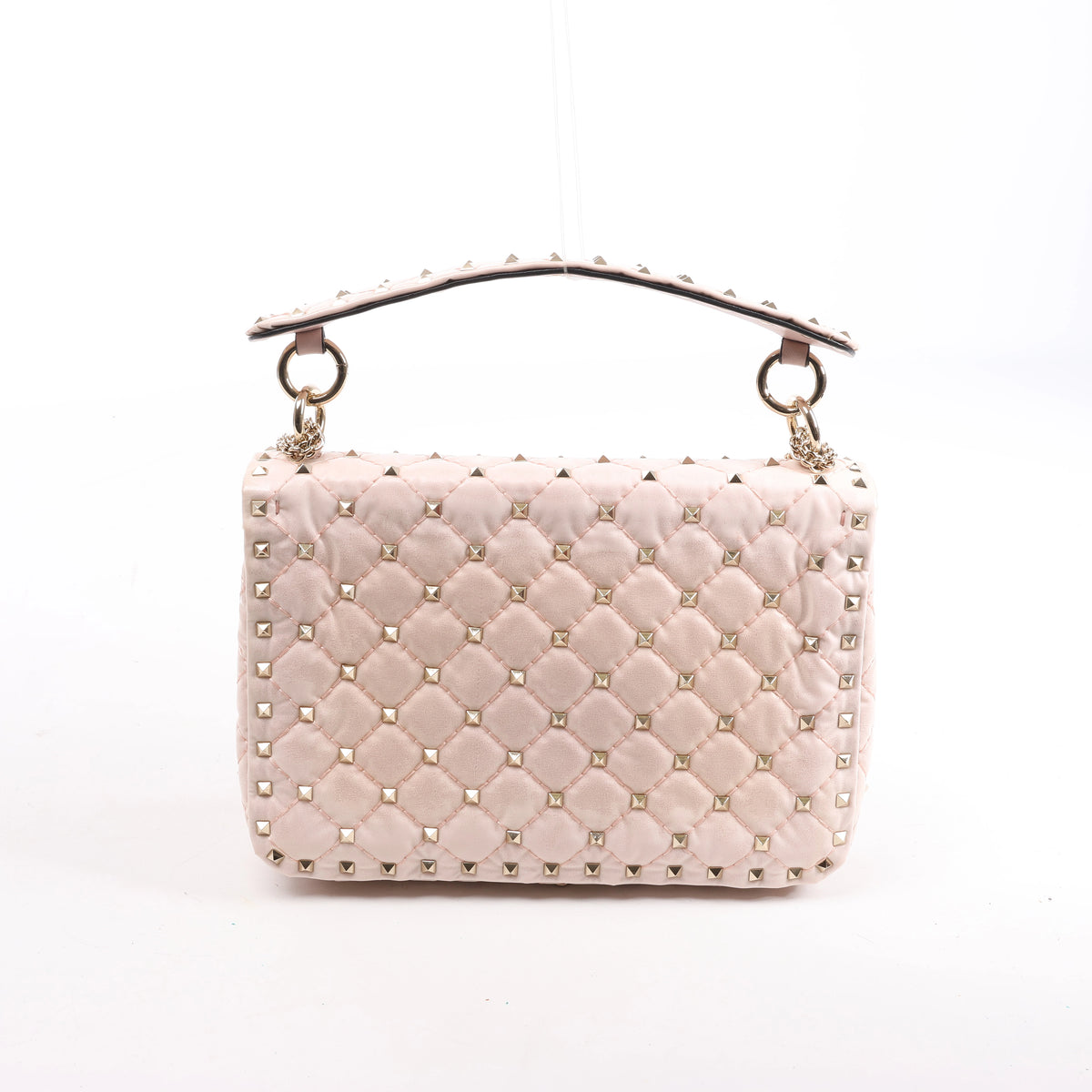 Valentino Garavani Rockstud Spike Leather 2Way Shoulder Bag in Pink