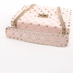 Valentino Garavani Rockstud Spike Leather 2Way Shoulder Bag in Pink