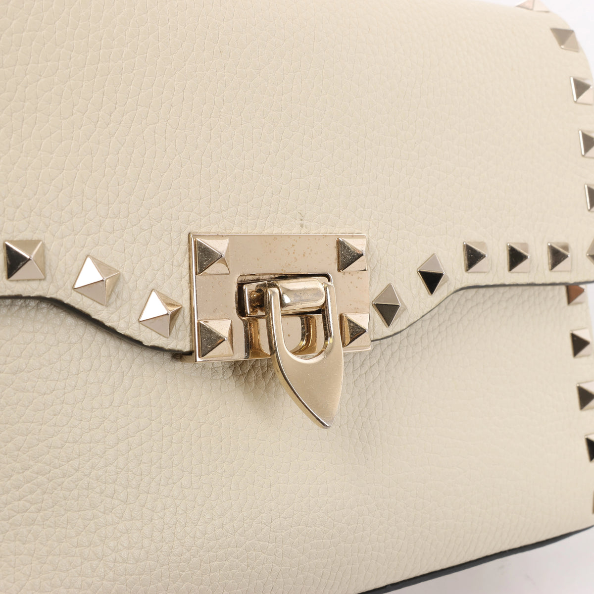 Bolso de hombro Valentino Garavani VLTN de lona y piel en beige y negro