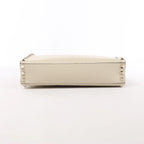 Bolso de hombro Valentino Garavani VLTN de lona y piel en beige y negro