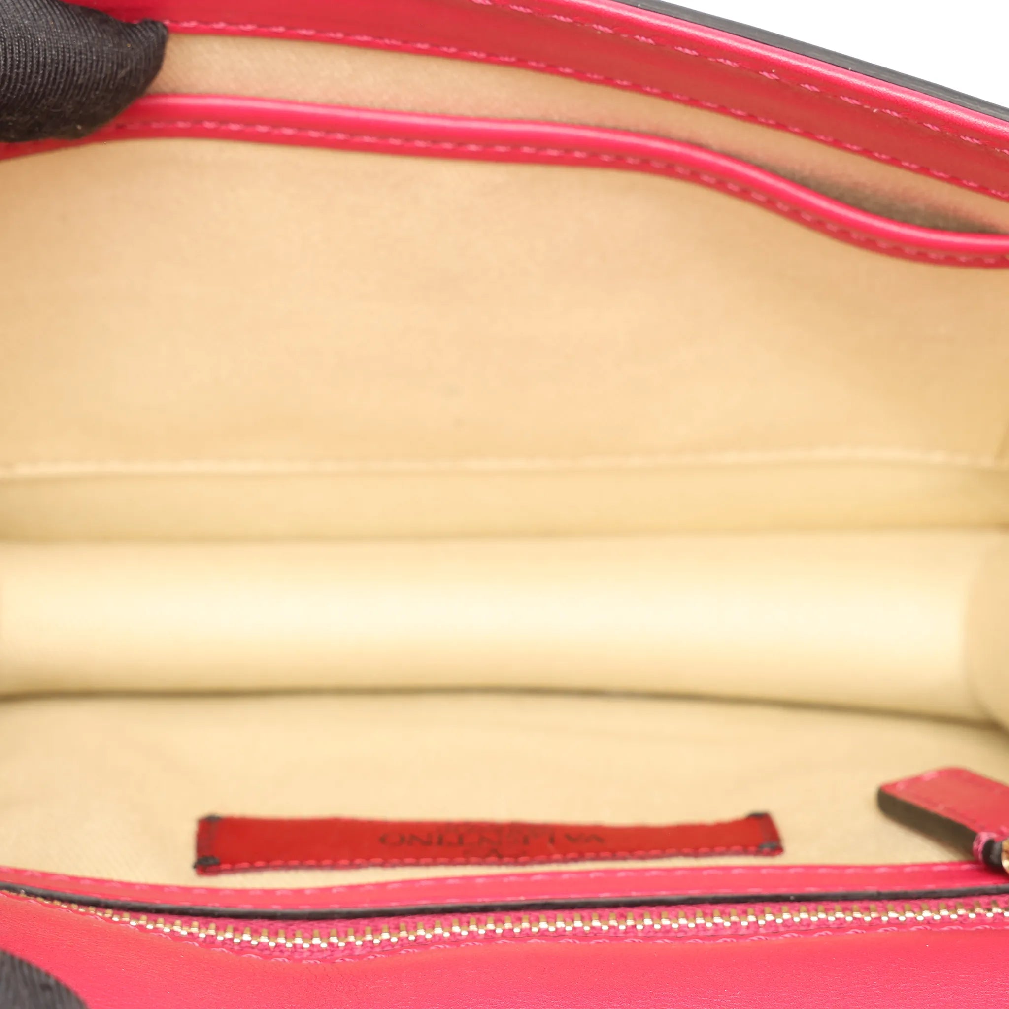 Valentino Rockstud Glam Lock Leather Chain Crossbody Bag in Pink