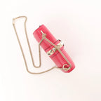 Valentino Rockstud Glam Lock Leather Chain Crossbody Bag in Pink