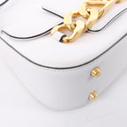 Valentino Garavani V logo Leather Shoulder bag in White