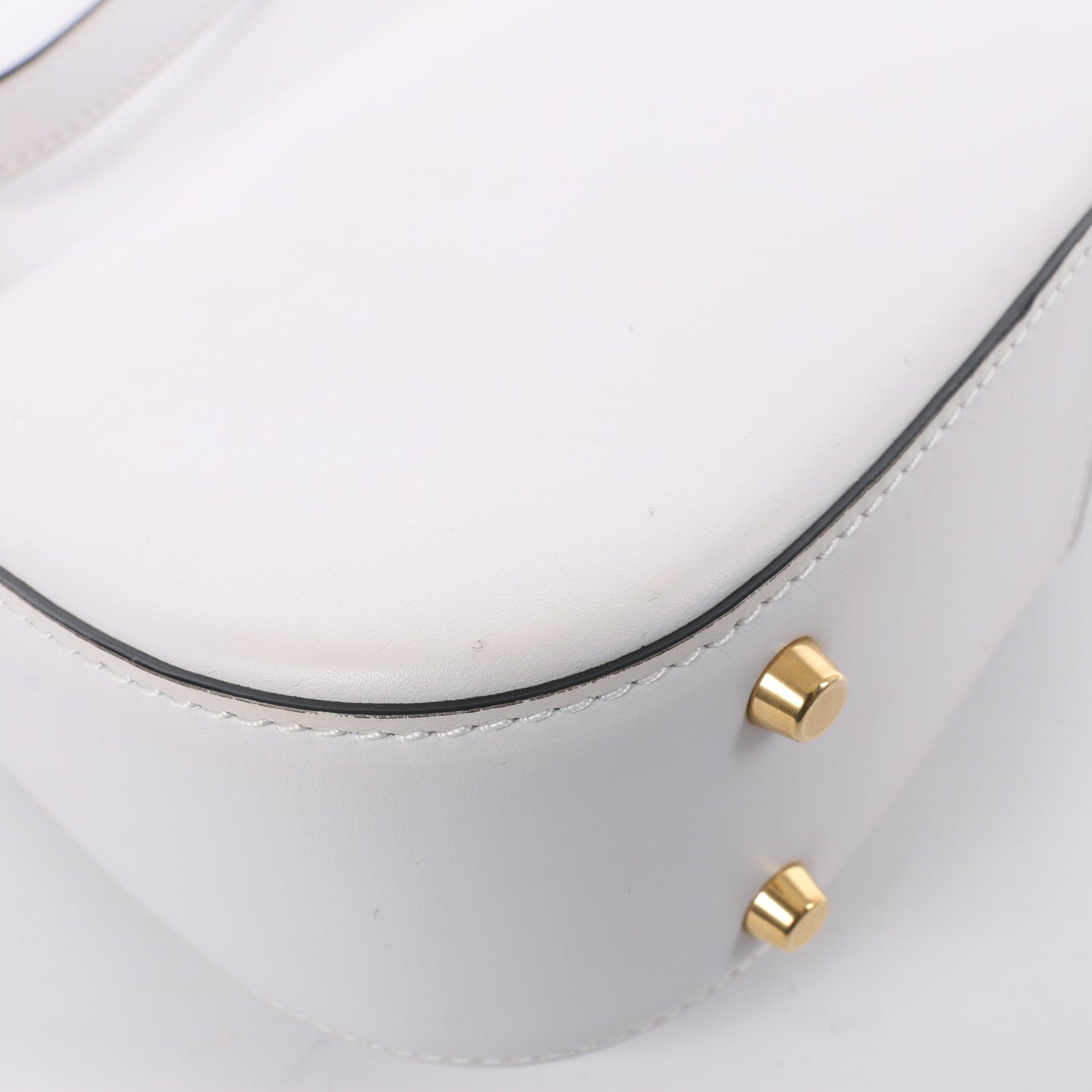 Valentino Garavani V logo Leather Shoulder bag in White