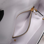Valentino Garavani V logo Leather Shoulder bag in White
