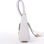 Valentino Garavani V logo Leather Shoulder bag in White