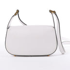 Valentino Garavani V logo Leather Shoulder bag in White
