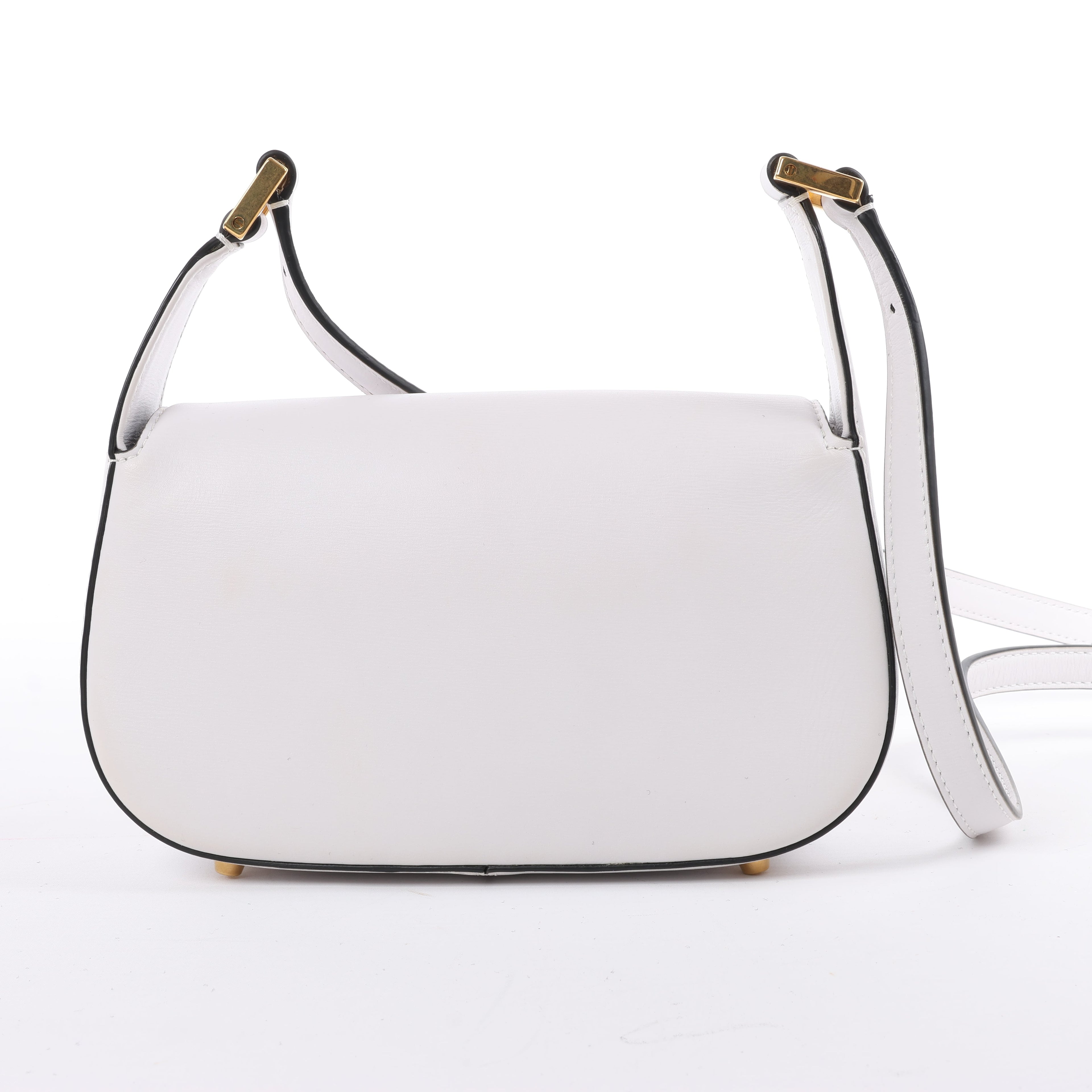 Valentino Garavani V logo Leather Shoulder bag in White