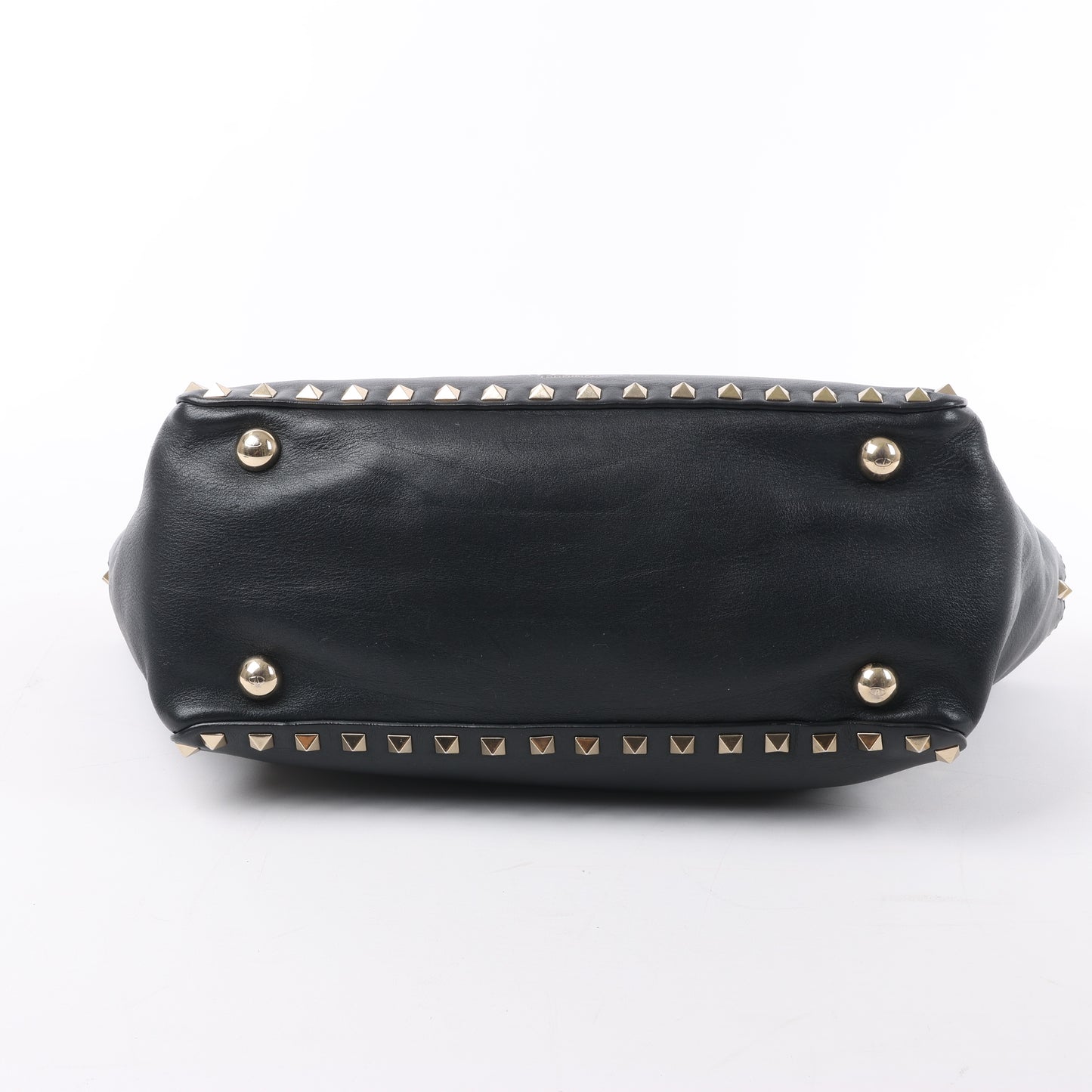 Valentino Garavani Rockstud Leather 2Way Handbag in Black