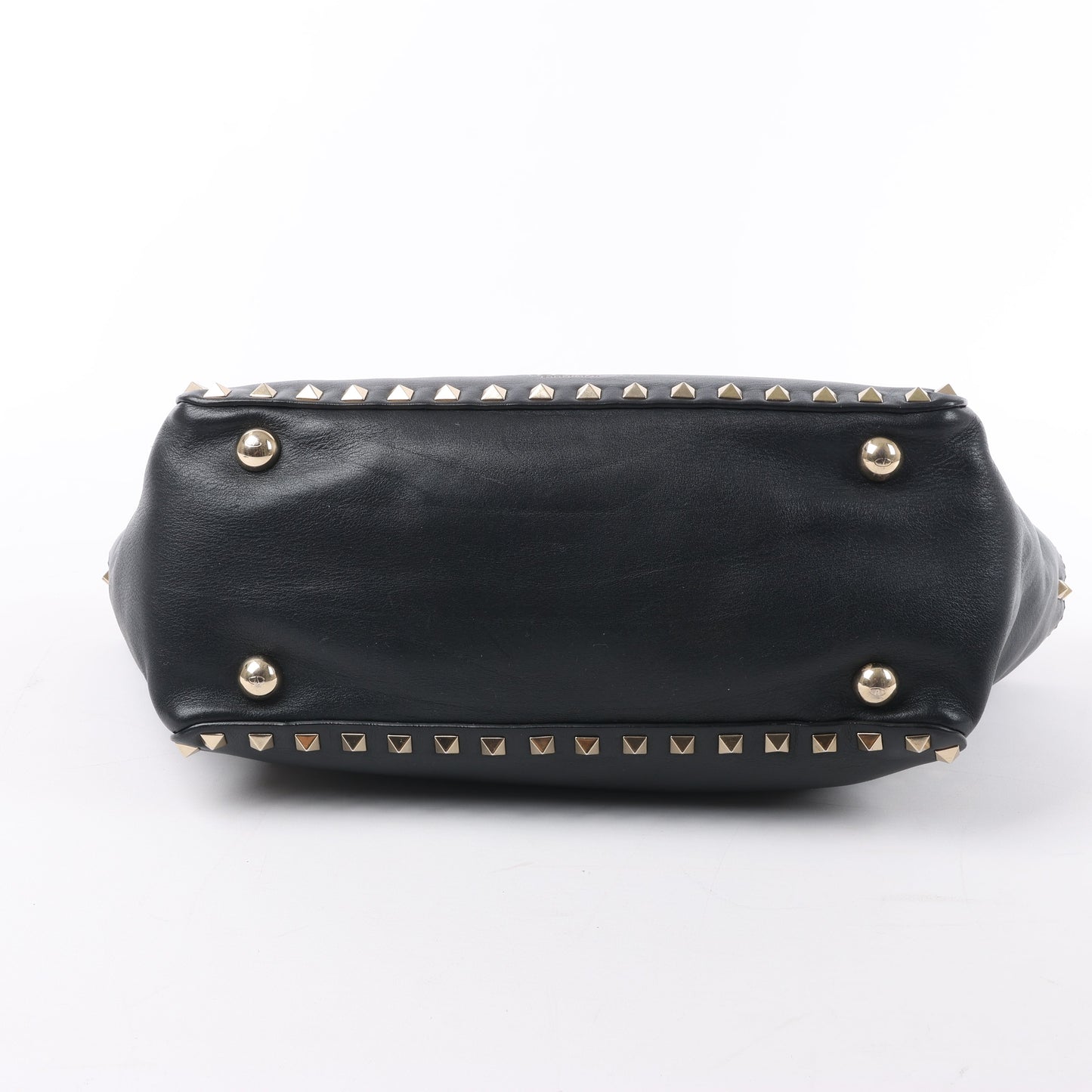 Sac à main Valentino Garavani Rockstud en cuir noir à double compartiment