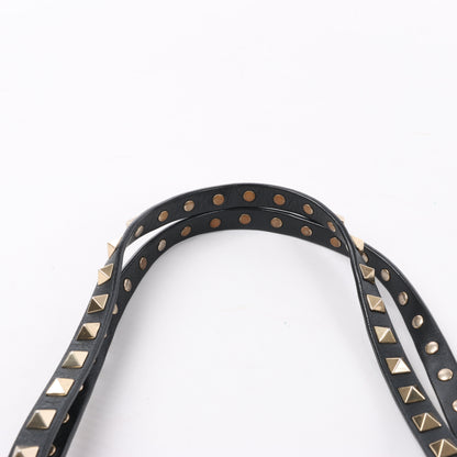 Valentino Garavani Rockstud Leather 2Way Handbag in Black