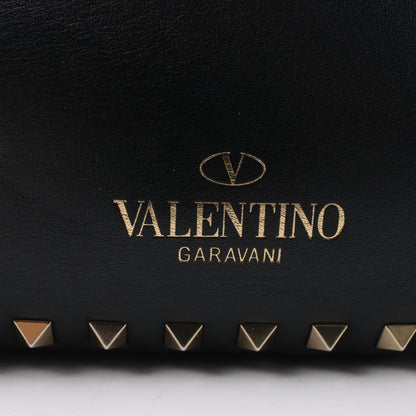 Valentino Garavani Rockstud Leather 2Way Handbag in Black