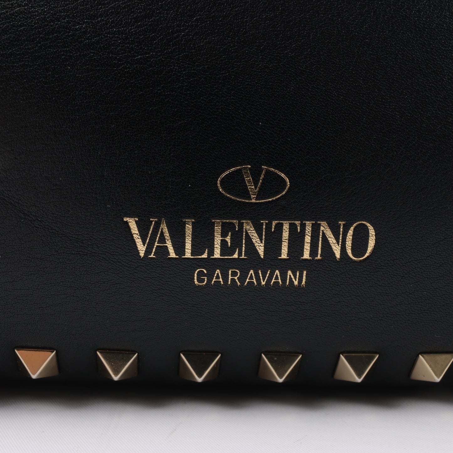Sac à main Valentino Garavani Rockstud en cuir noir à double compartiment