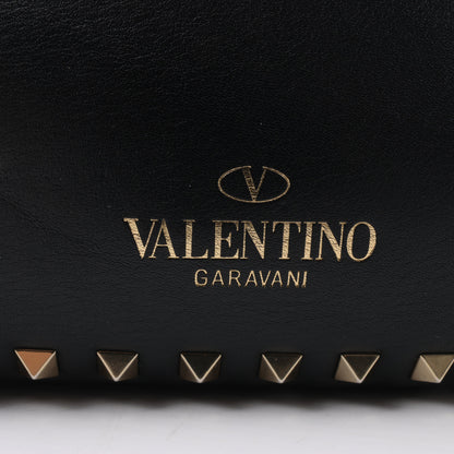 Sac à main Valentino Garavani Rockstud en cuir noir à double compartiment