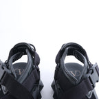 Valentino Garavani Rockstuds Leather x Fabric Sandals in Black TXF42Y2, Size EU 42