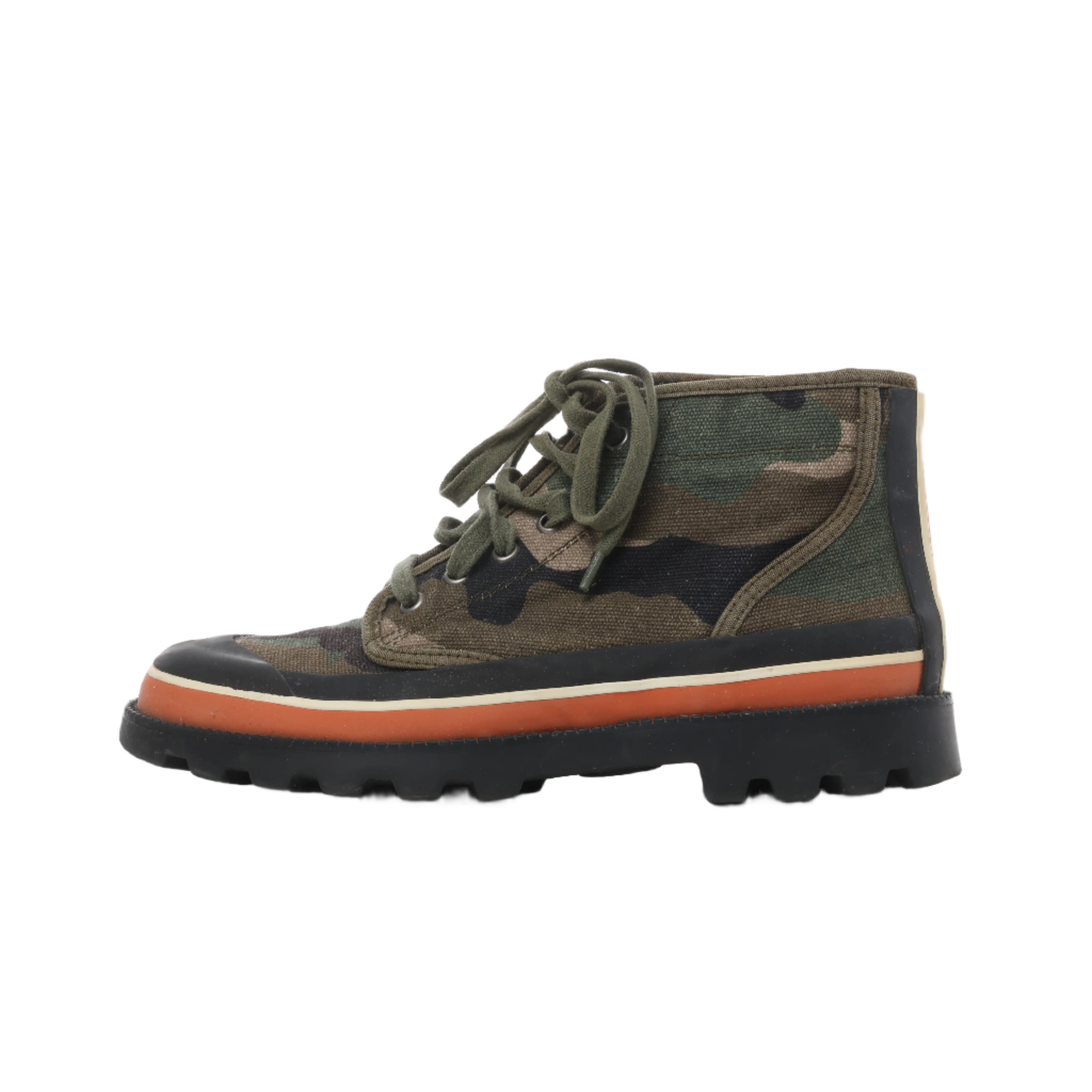Valentino Garavani Camouflage-print Sneakers in Khaki, Size 38 EU