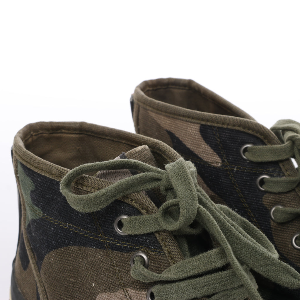 Valentino Garavani Camouflage-print Sneakers in Khaki, Size 38 EU