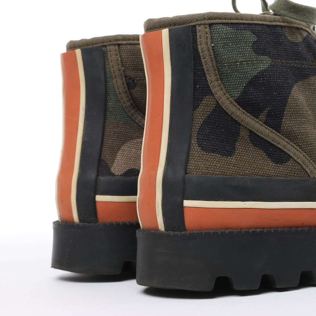 Valentino Garavani Camouflage-print Sneakers in Khaki, Size 38 EU