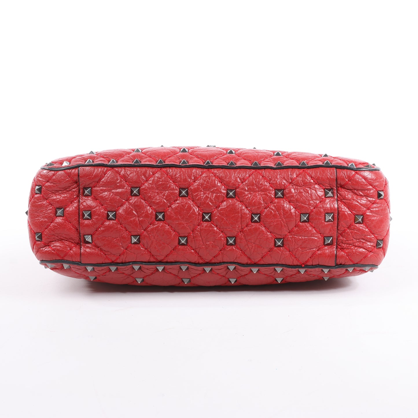 Valentino Rockstud Spike Chain 2Way Shoulder Bag in Red