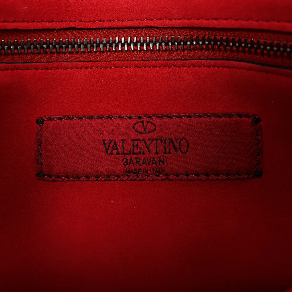 Valentino Rockstud Spike Chain 2Way Crossbody Bag in Red