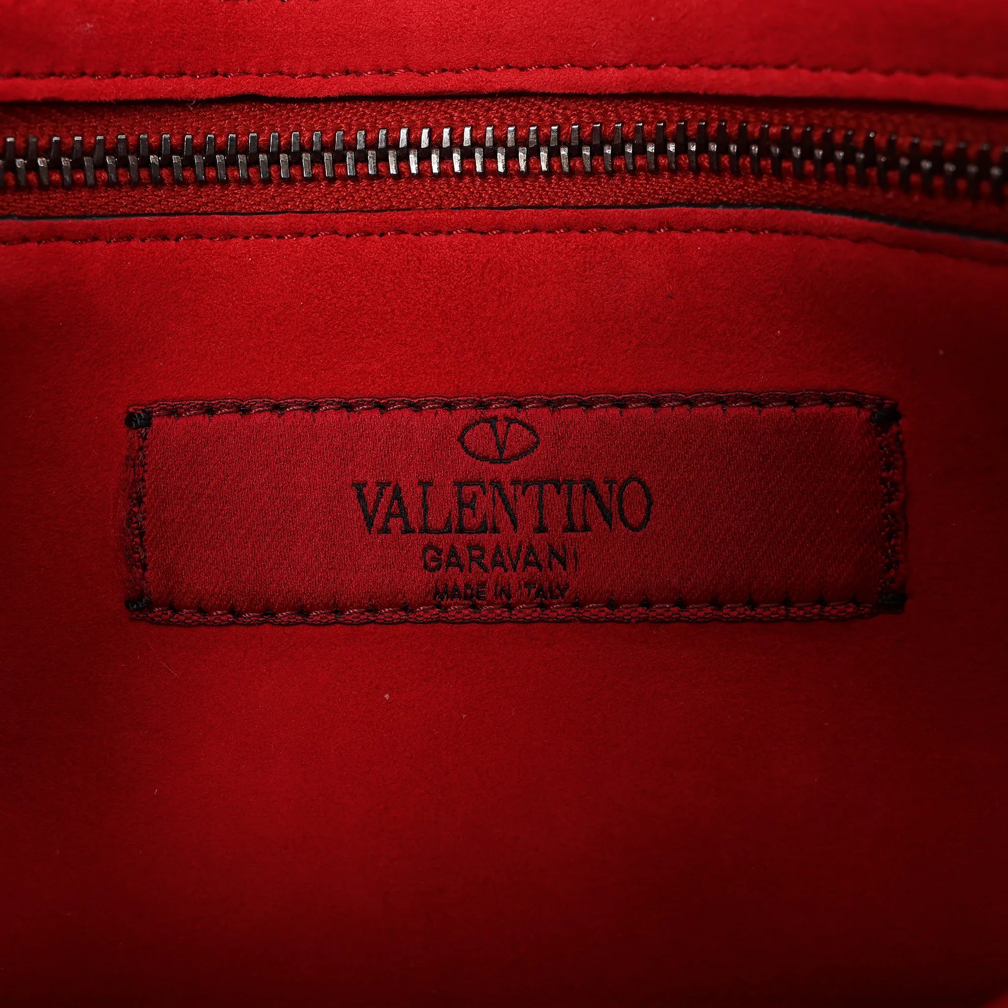 Valentino Rockstud Spike Chain 2Way Crossbody Bag in Red