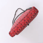 Valentino Rockstud Spike Chain 2Way Crossbody Bag in Red