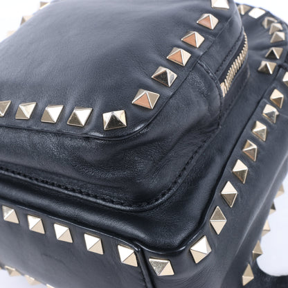 Valentino Garavani Rockstud Leather Backpack in Black