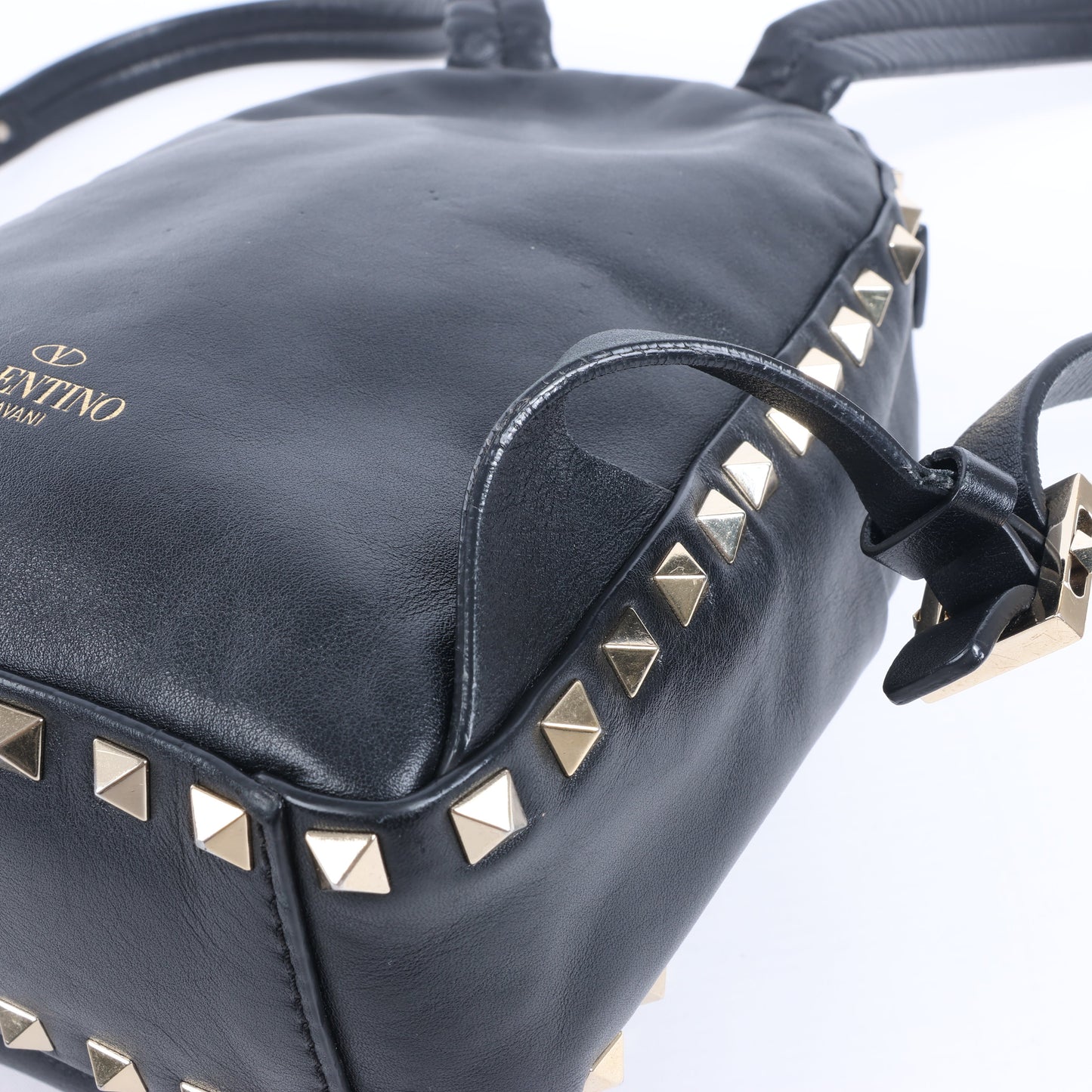 Valentino Garavani Rockstud Leather Backpack in Black