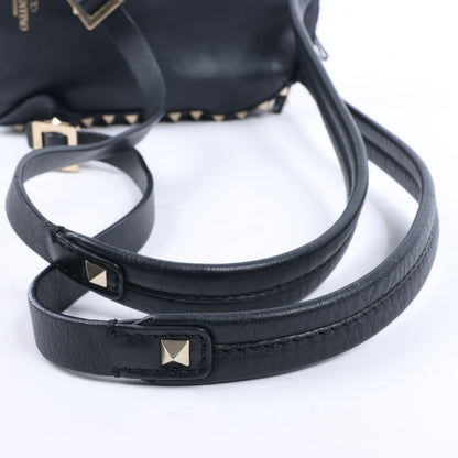 Valentino Garavani Rockstud Leather Backpack in Black