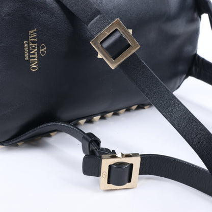 Valentino Garavani Rockstud Leather Backpack in Black