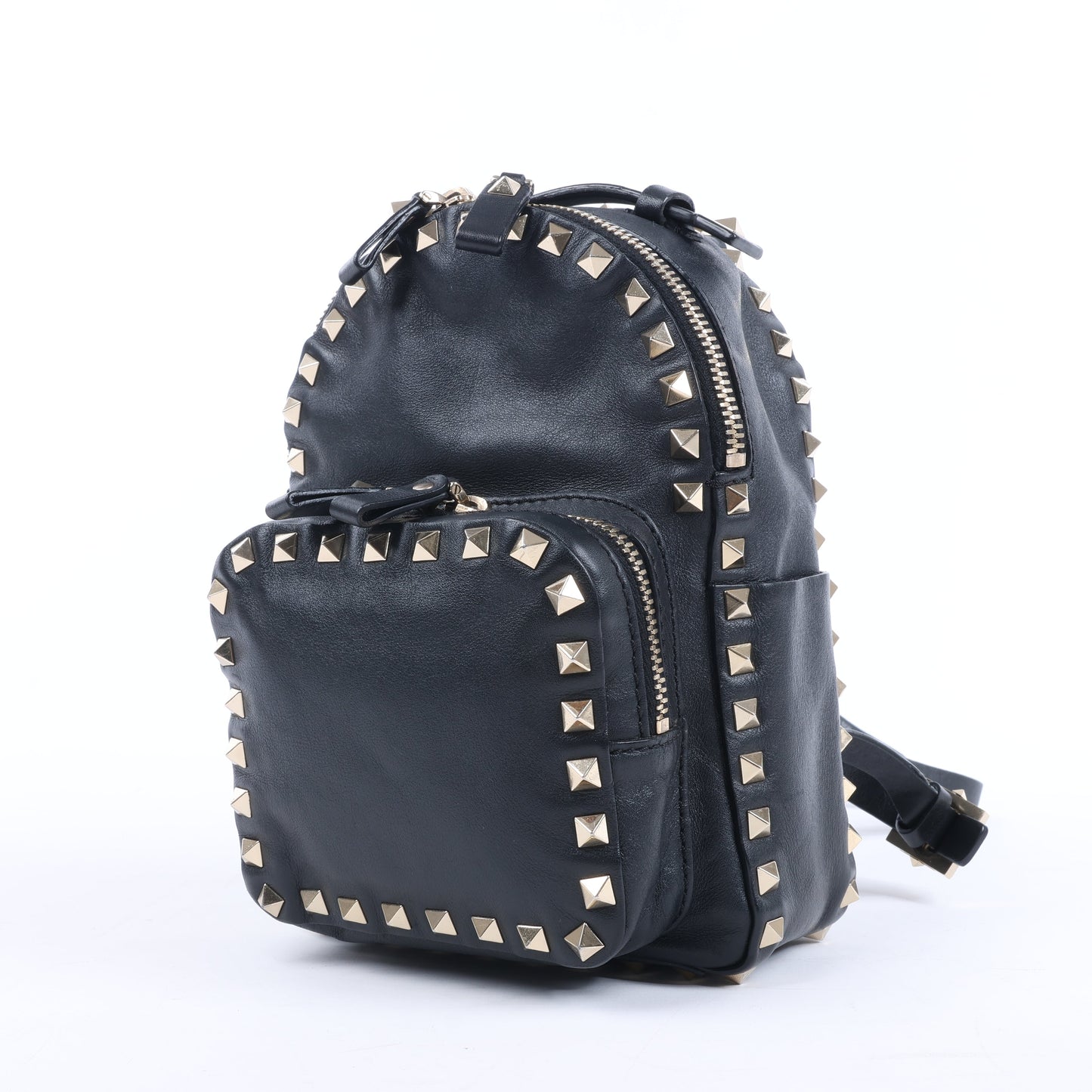 Valentino Garavani Rockstud Leather Backpack in Black