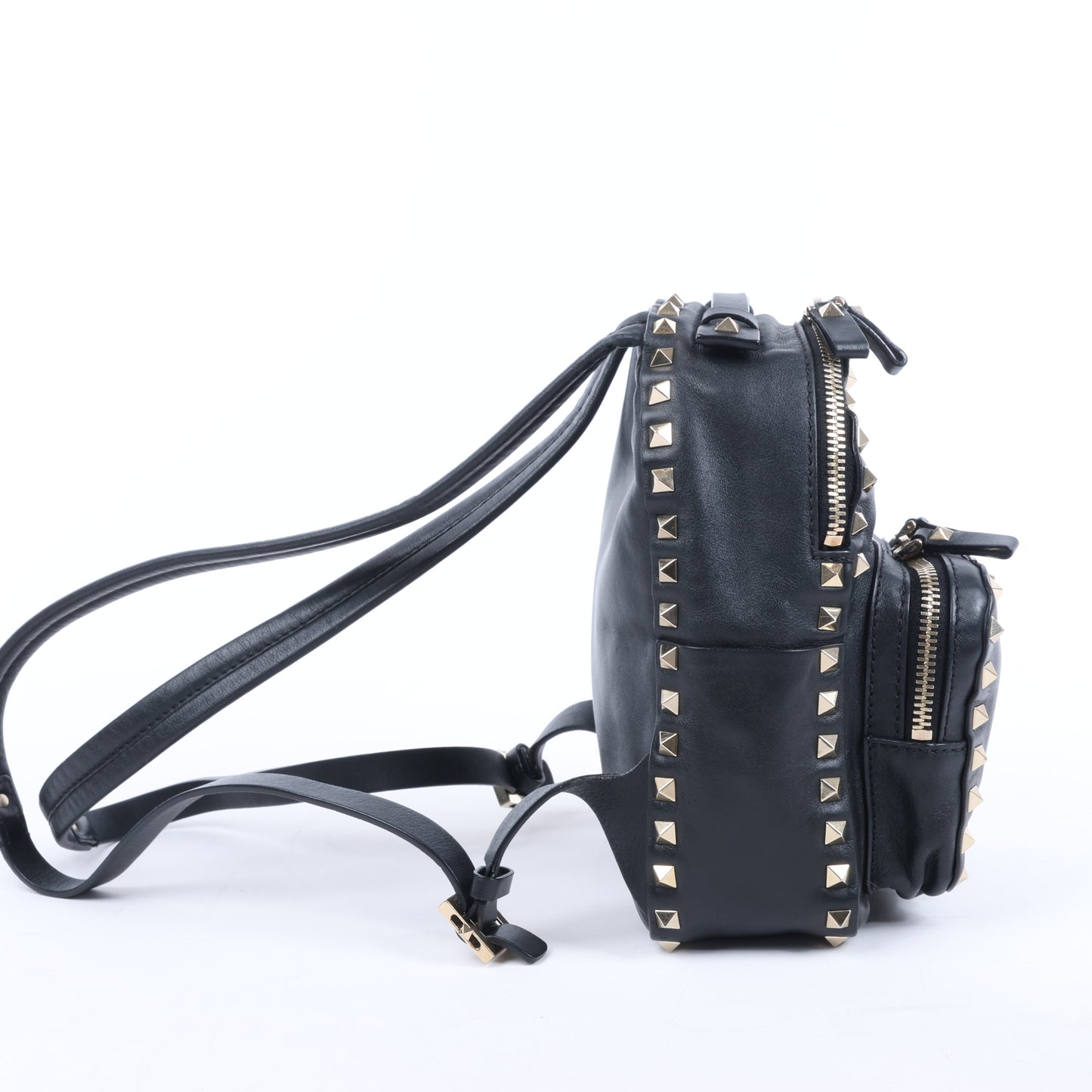 Valentino Garavani Rockstud Leather Backpack in Black