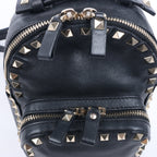 Valentino Garavani Rockstud Leather Backpack in Black