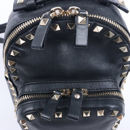 Valentino Garavani Rockstud Leather Backpack in Black