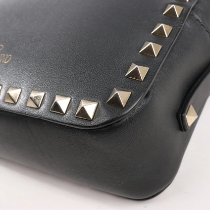 Valentino Garavani Rockstud Leather Crossbody Bag in Black