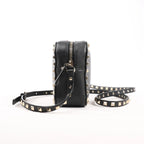 Valentino Garavani Rockstud Leather Crossbody Bag in Black