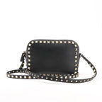 Valentino Garavani Rockstud Leather Crossbody Bag in Black