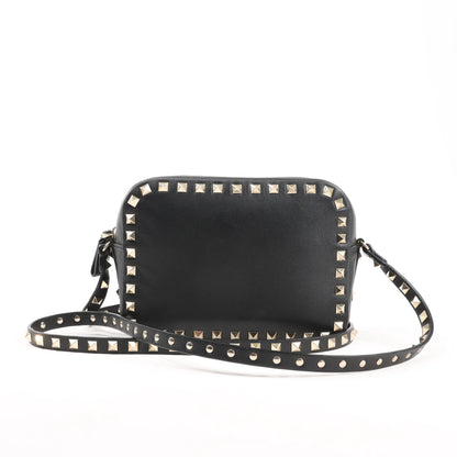 Valentino Garavani Rockstud Leather Crossbody Bag in Black
