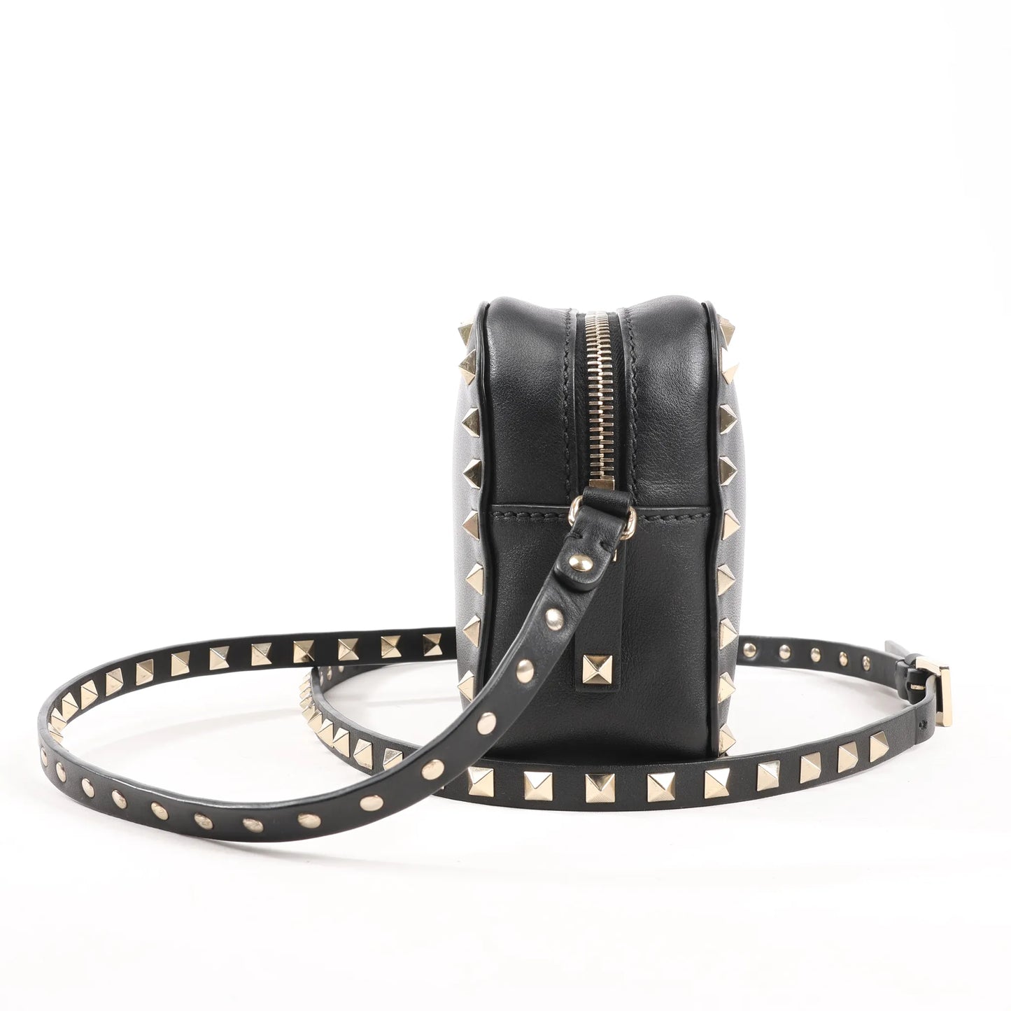 Valentino Garavani Rockstud Leather Crossbody Bag in Black