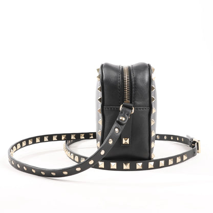 Valentino Garavani Rockstud Leather Crossbody Bag in Black