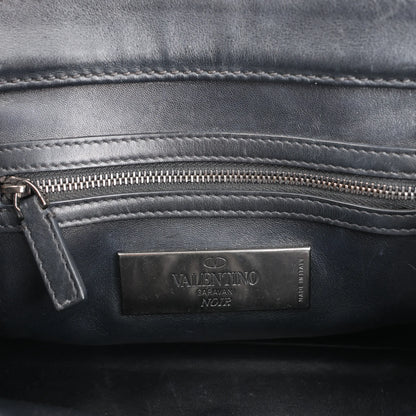 Valentino Garavani Rockstud Leather 2Way Handbag in Black