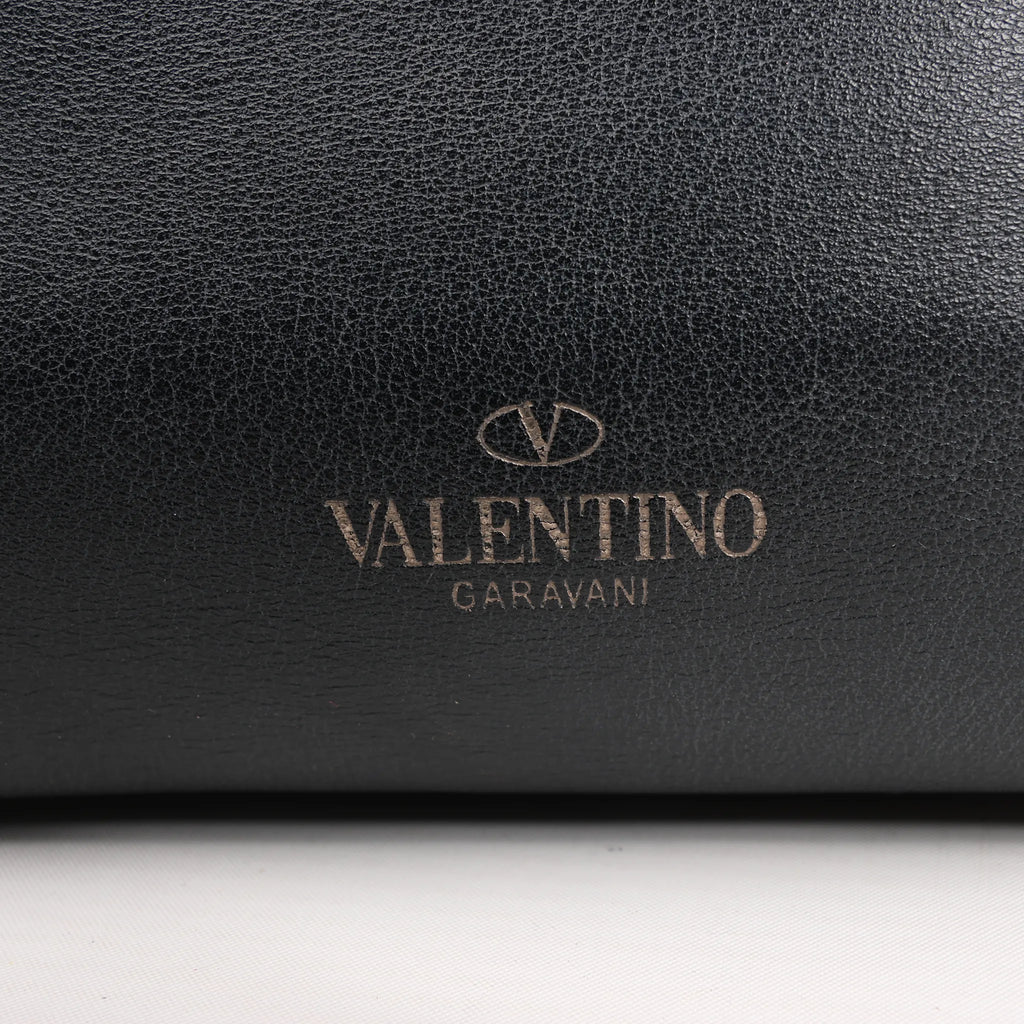 Valentino Garavani Rockstud Leather 2Way Handbag in Black