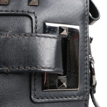 Valentino Garavani Rockstud Leather 2Way Handbag in Black