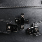 Valentino Garavani Rockstud Leather 2Way Handbag in Black